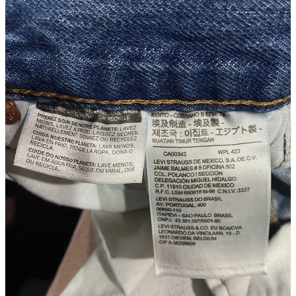 Levi's 501 Blue Denim Straight Jeans Size 29 X 30 - Picture 6 of 8